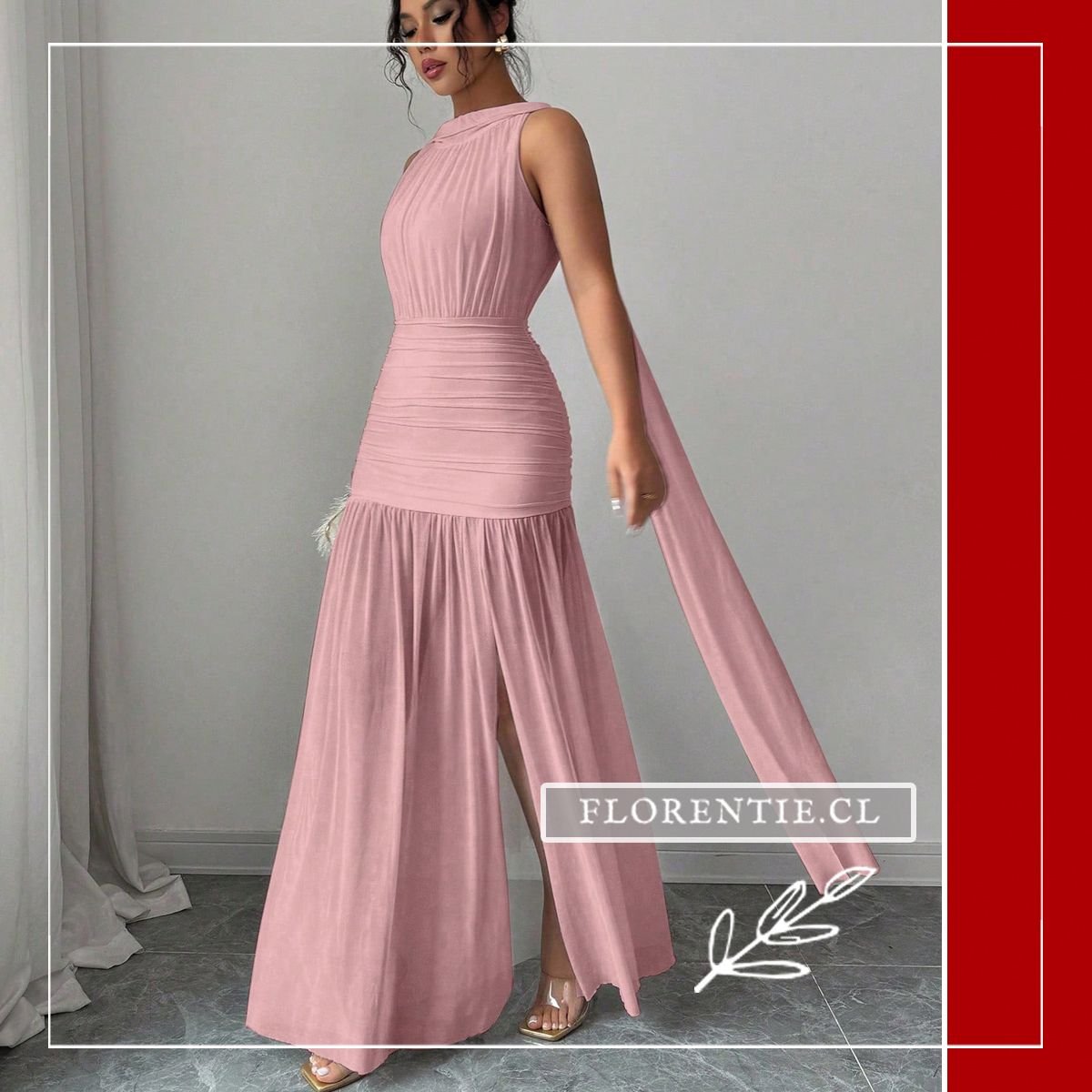 Vestido graduación con capa