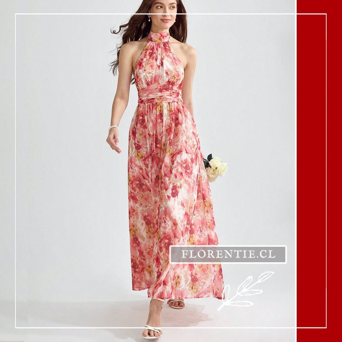 Vestido graduacion con estampado