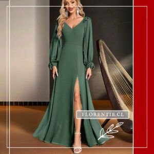 Vestido graduación con mangas Raquel