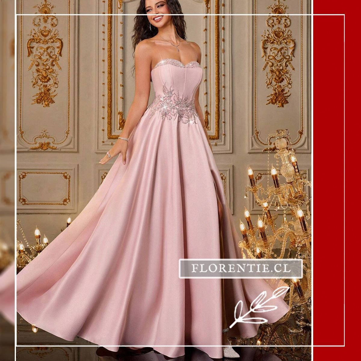 Vestido graduación corte princesa