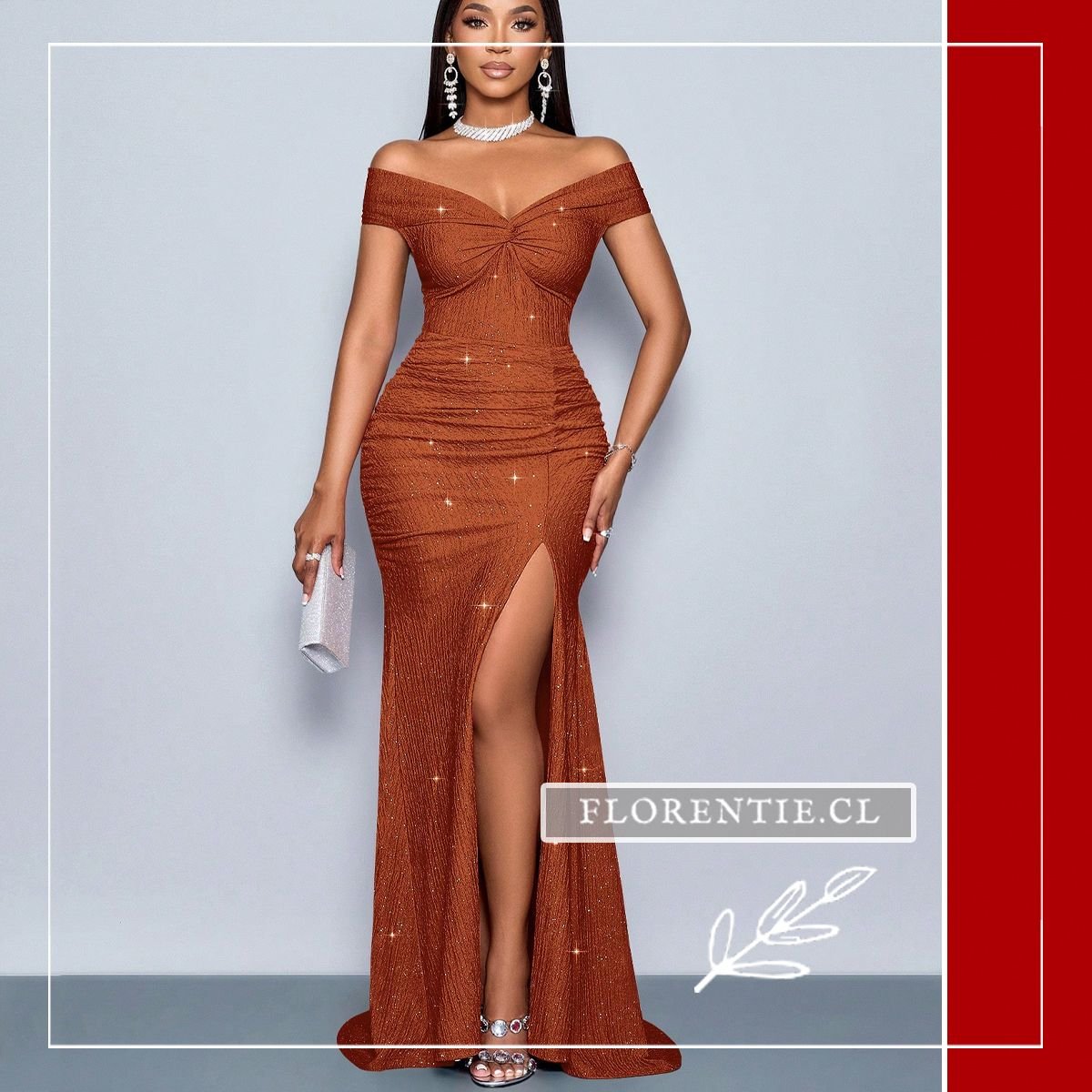 Vestido graduacion cuello barco