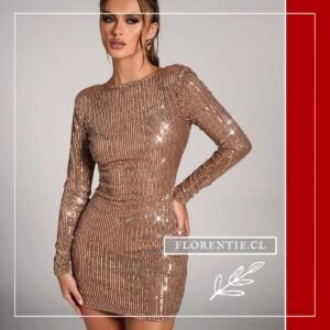 Vestido graduacion dorado Kim