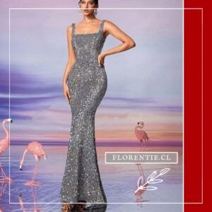 Vestido graduacion escote cuadrado Monserrat