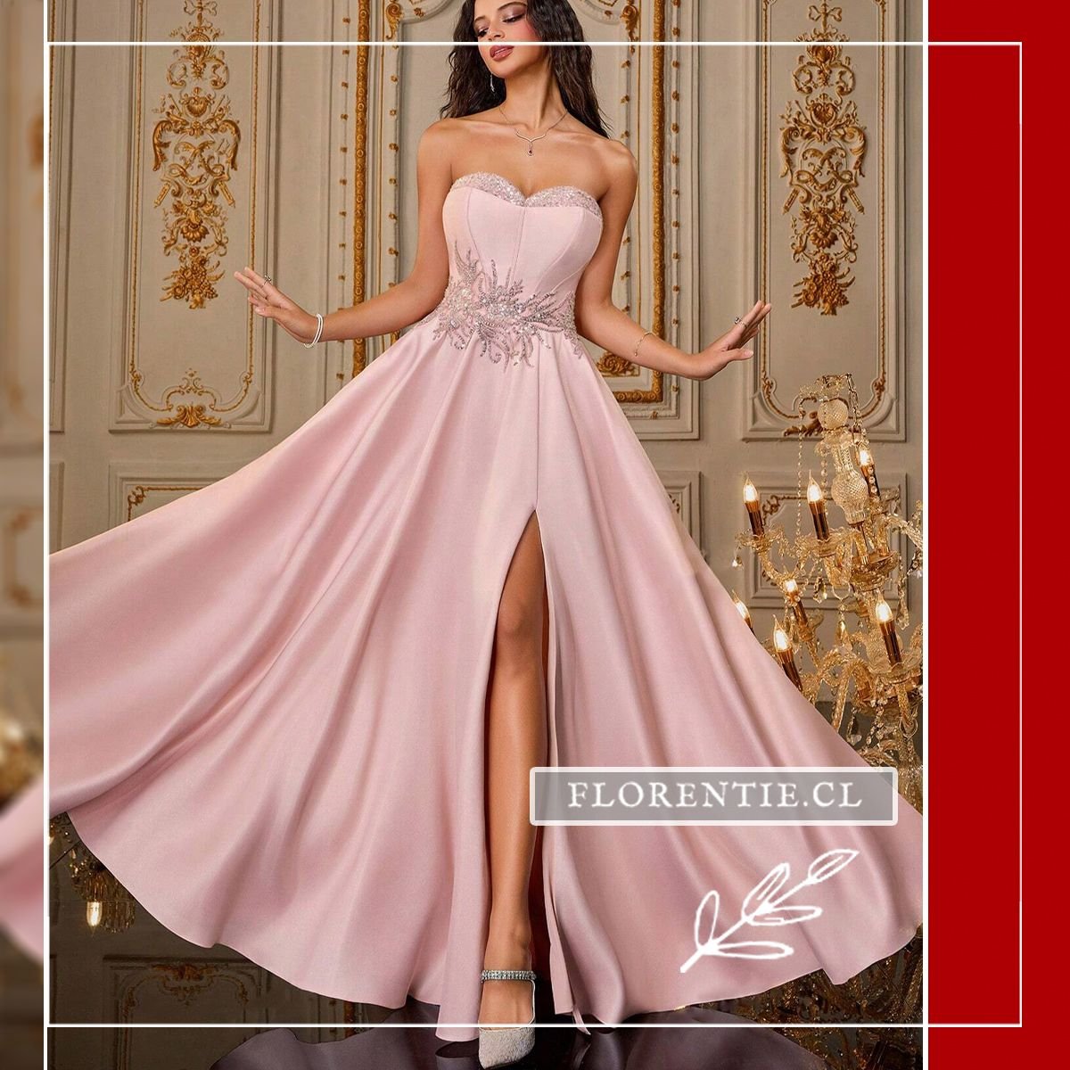 Vestido graduación estilo princesa