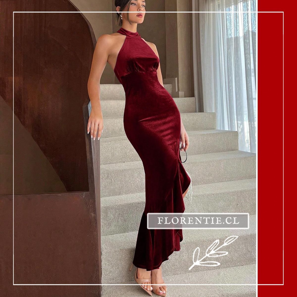 Vestido graduación halter