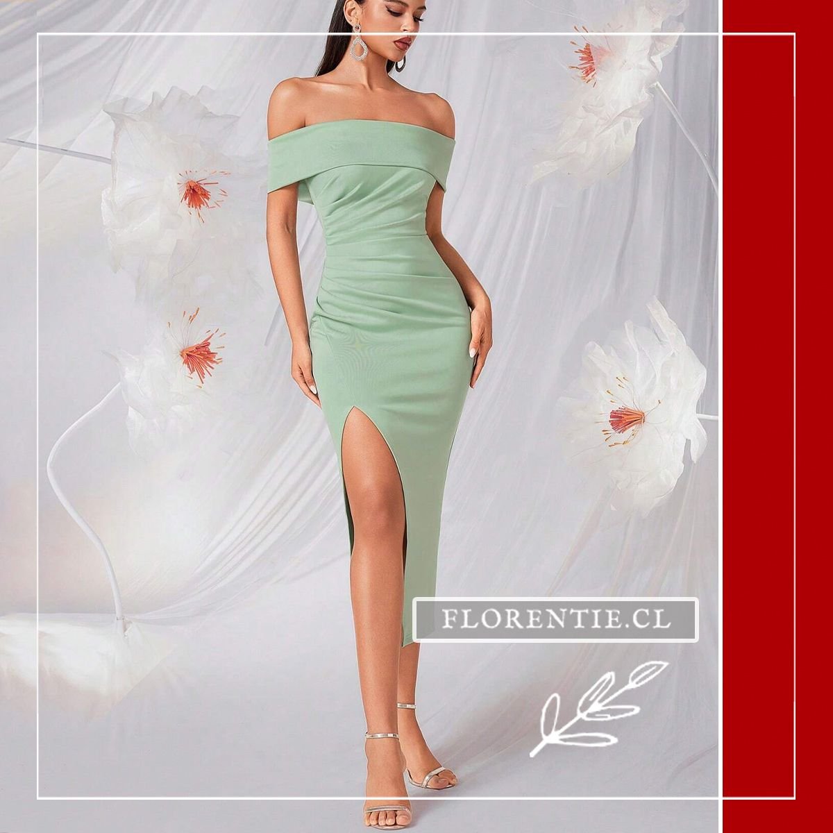 Vestido graduación hombros caídos Marlene