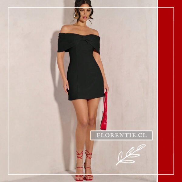 Vestido graduación negro corto