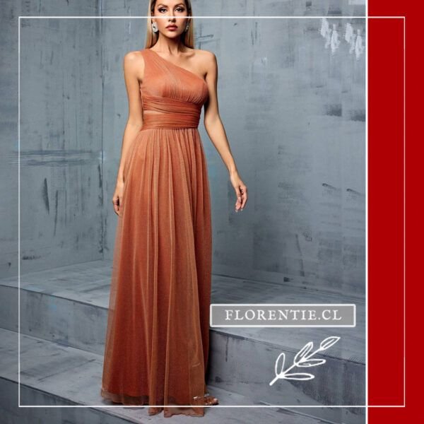 Vestido graduacion terracota