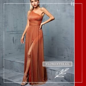 Vestido graduacion terracota Elisa