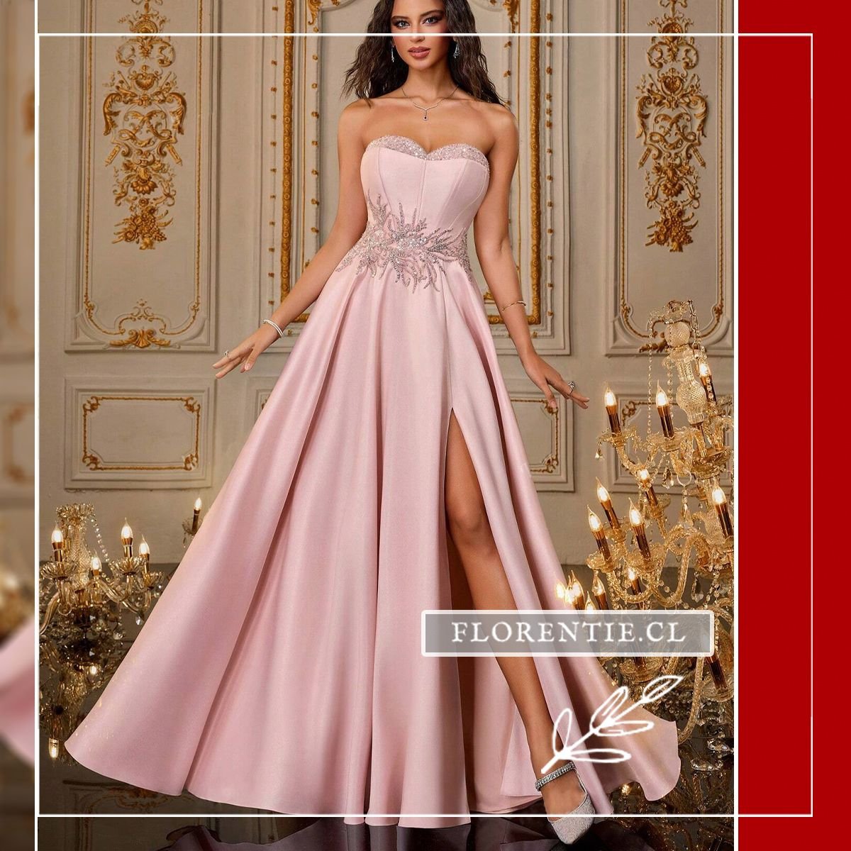 Vestido graduación tipo princesa