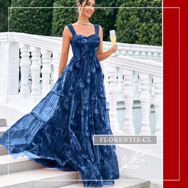 Vestido largo estampado para graduacion