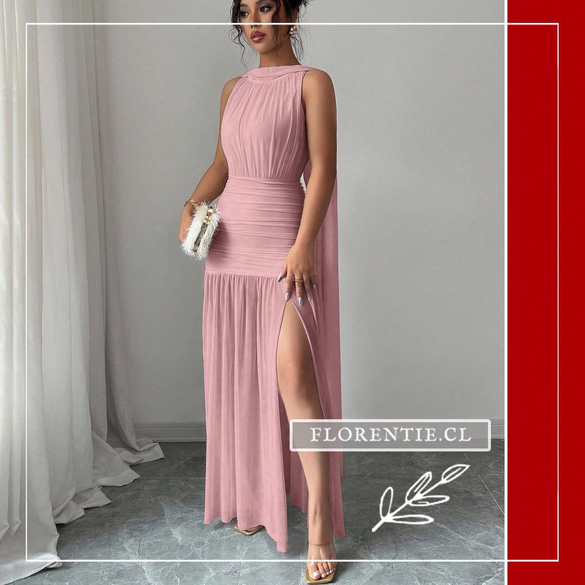 Vestido para graduación con capa