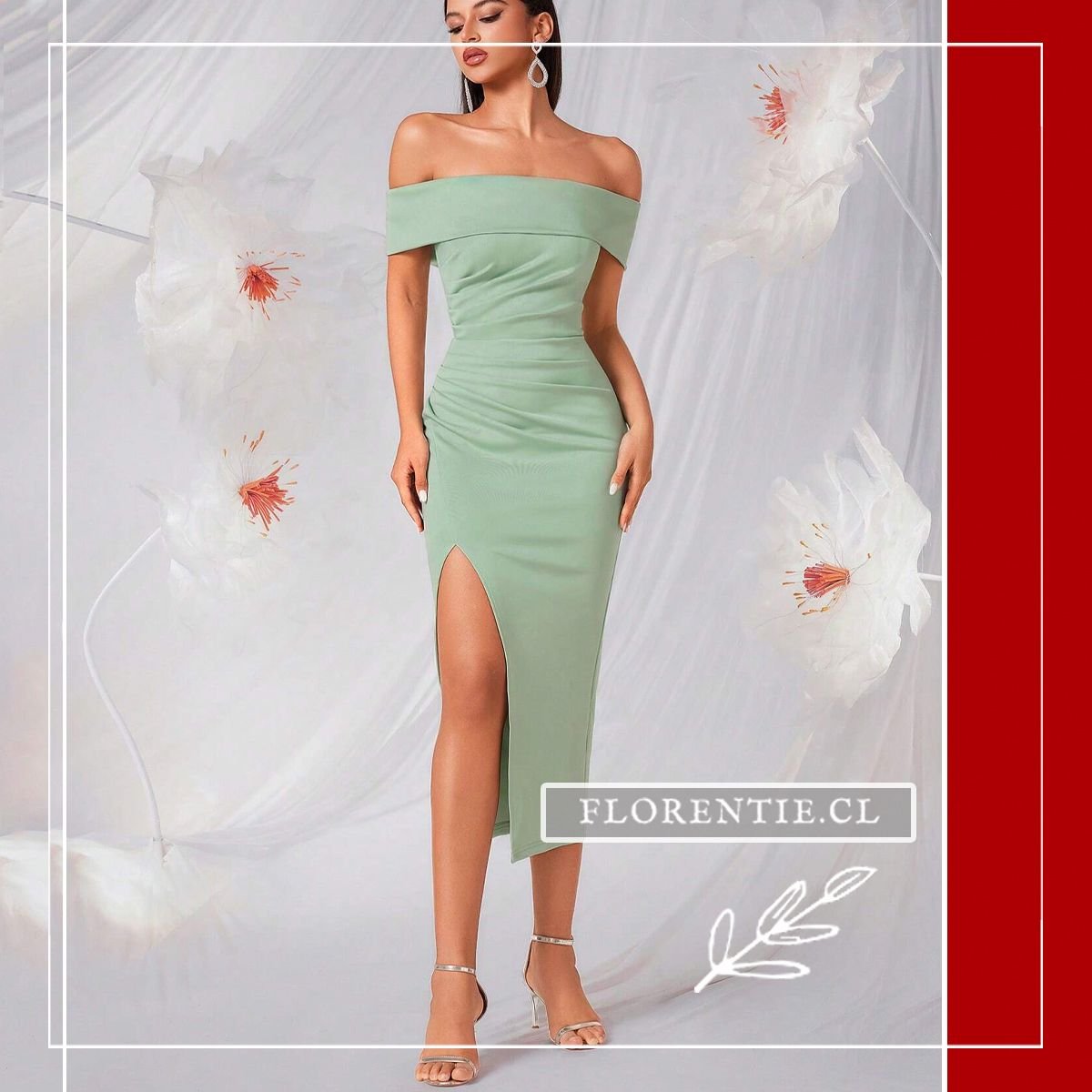 Vestido para graduación hombros caídos