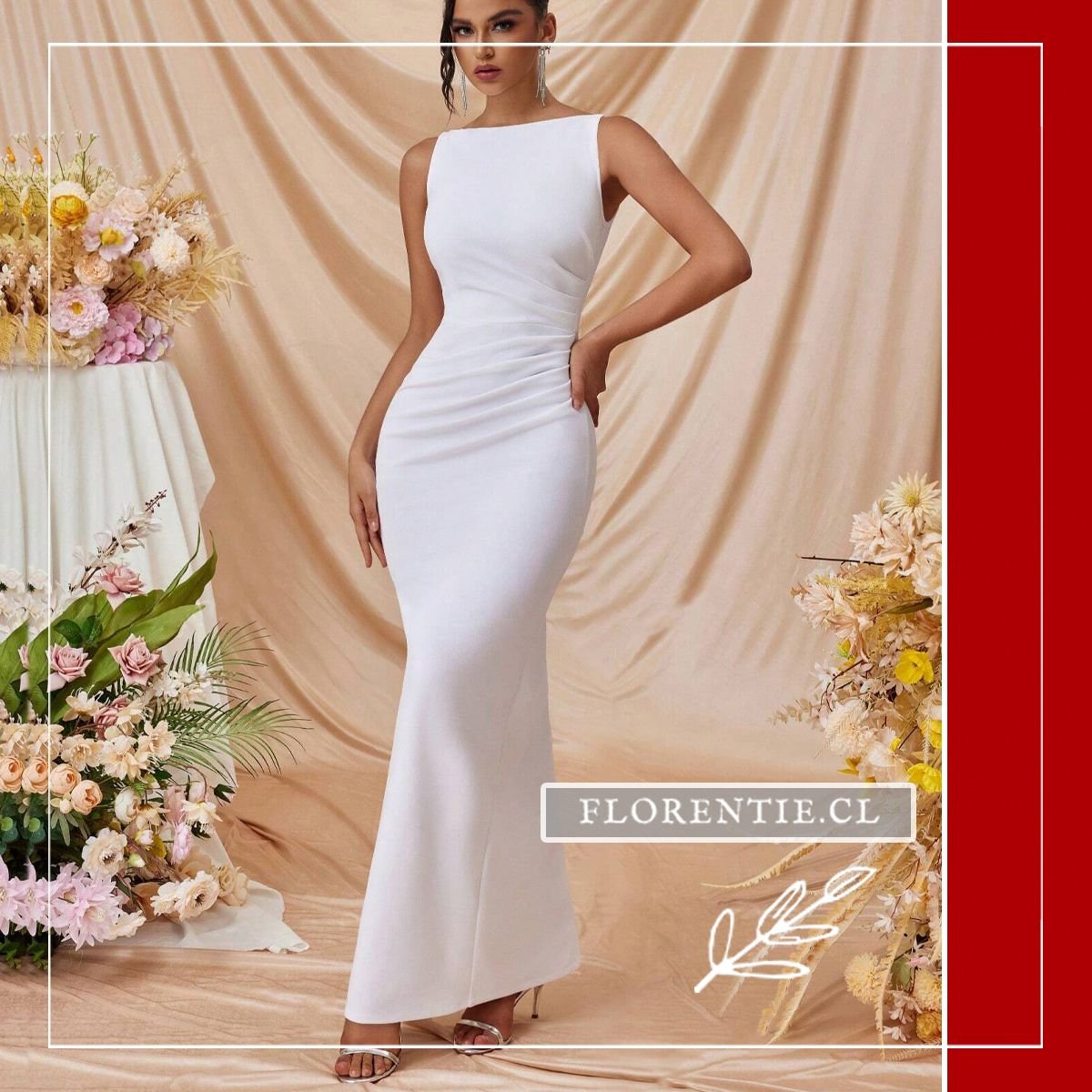 Vestido para graduación largo blanco