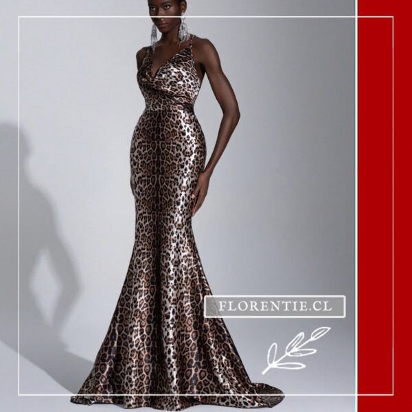 Vestido para graduacion leopardo