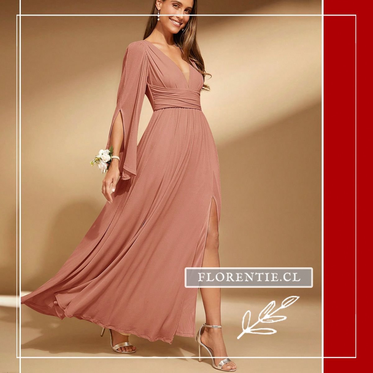 Vestido para graduacion manga larga