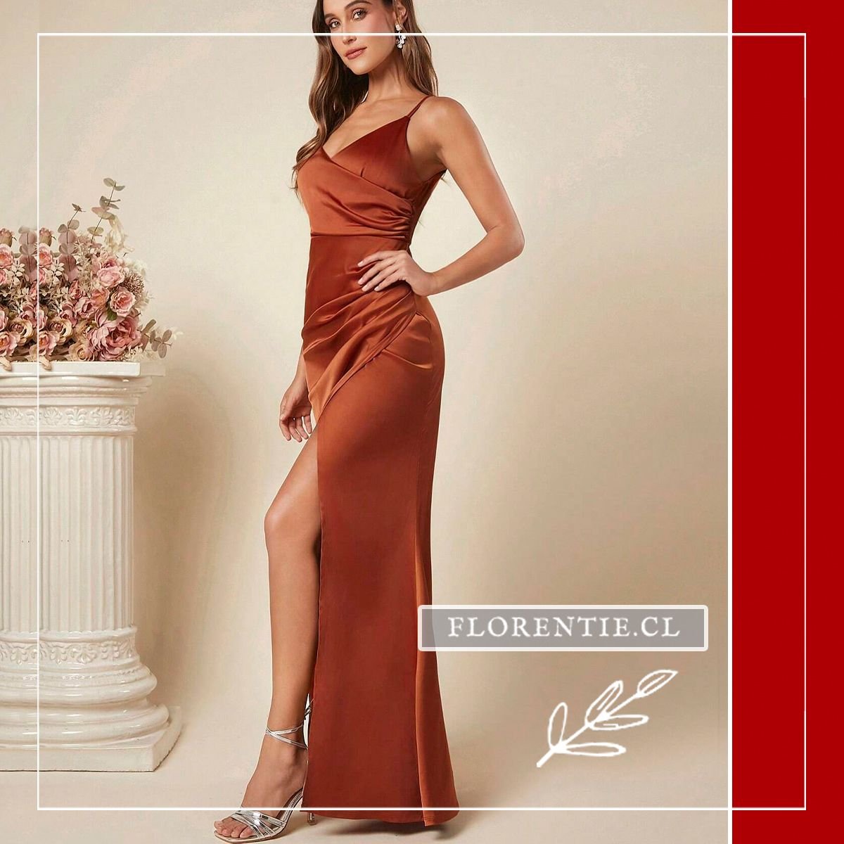 Vista perfil vestido graduacion invitada