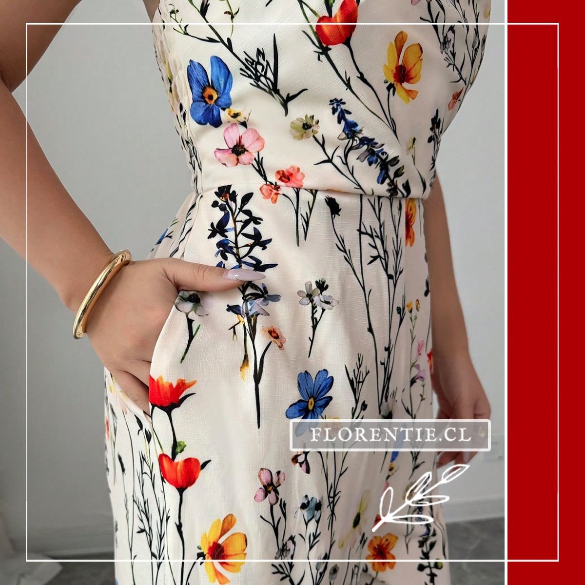 Detalle cintura enterito con flores