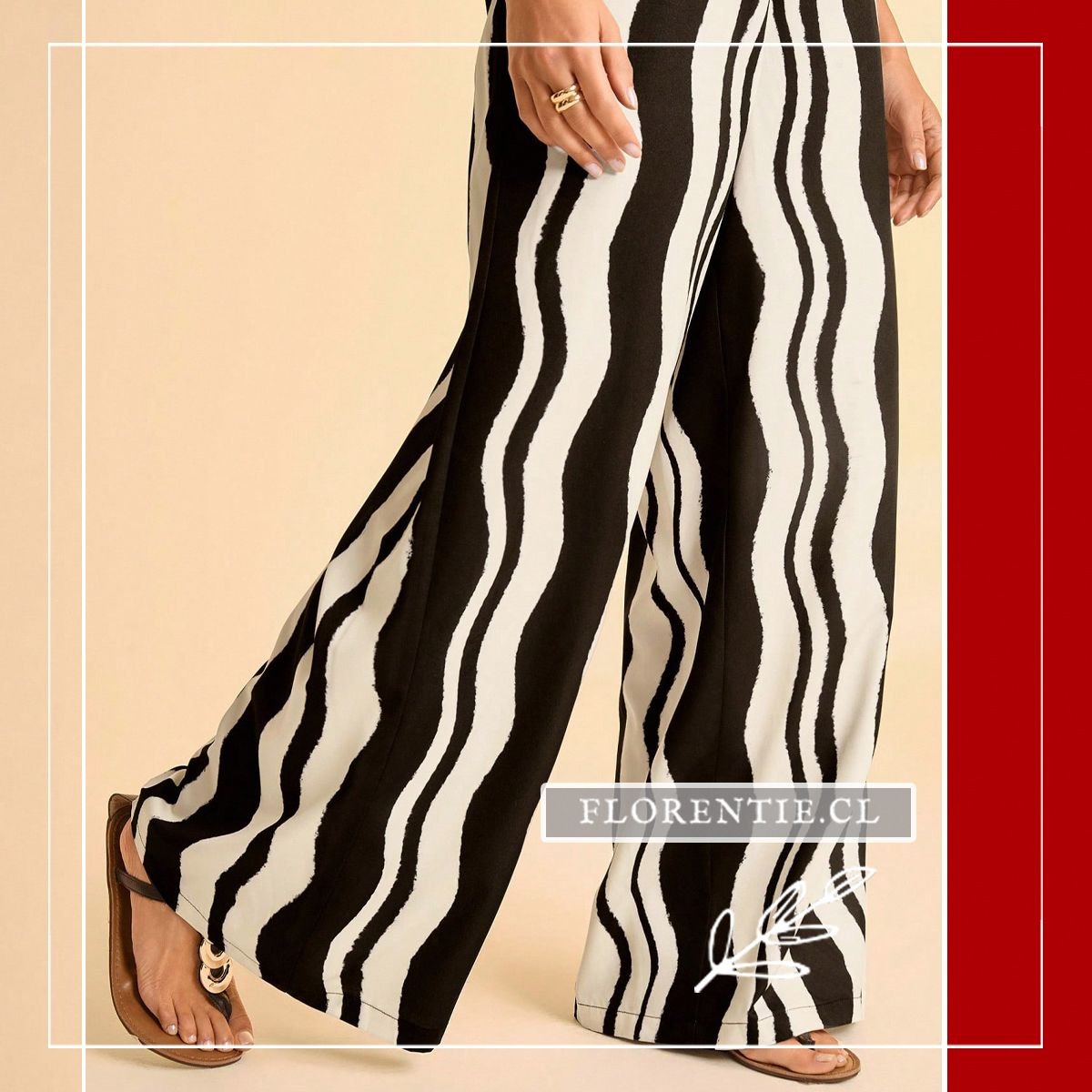 Detalle pantalón enterito animal print cebra