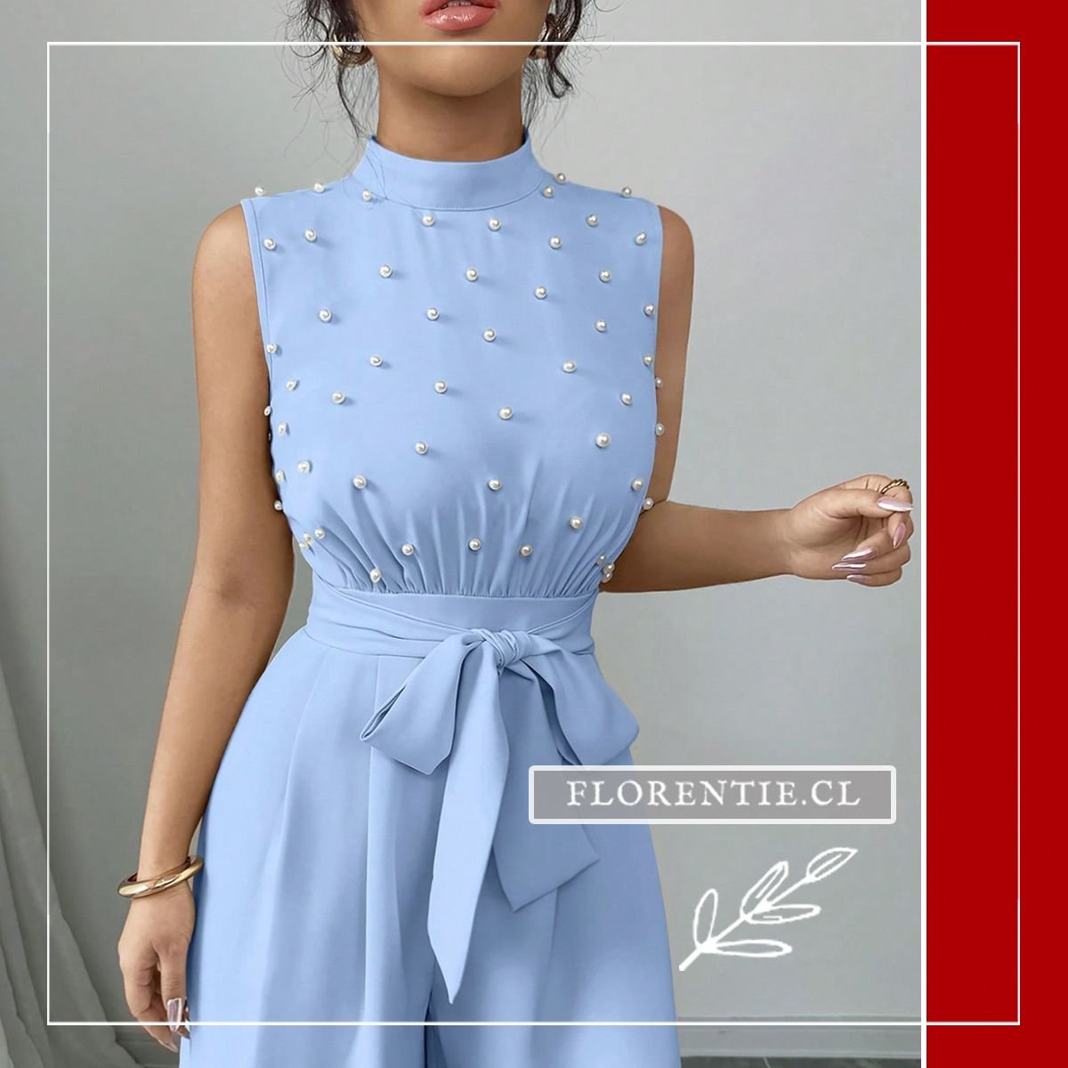 Detalle torso enterito celeste