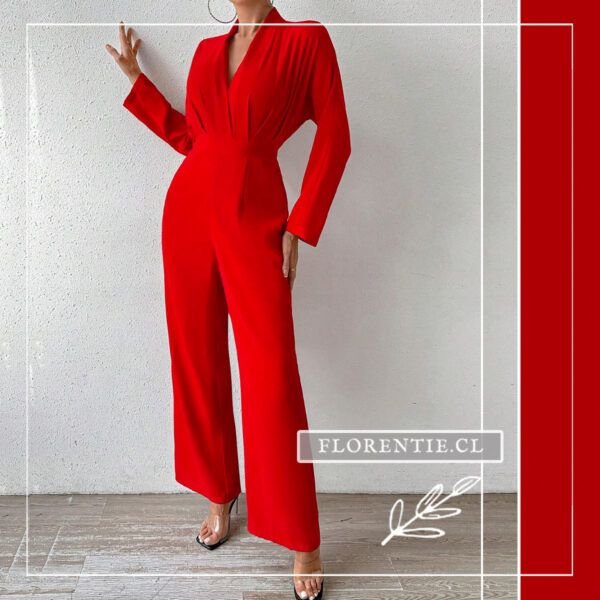 Enterito con mangas mujer rojo