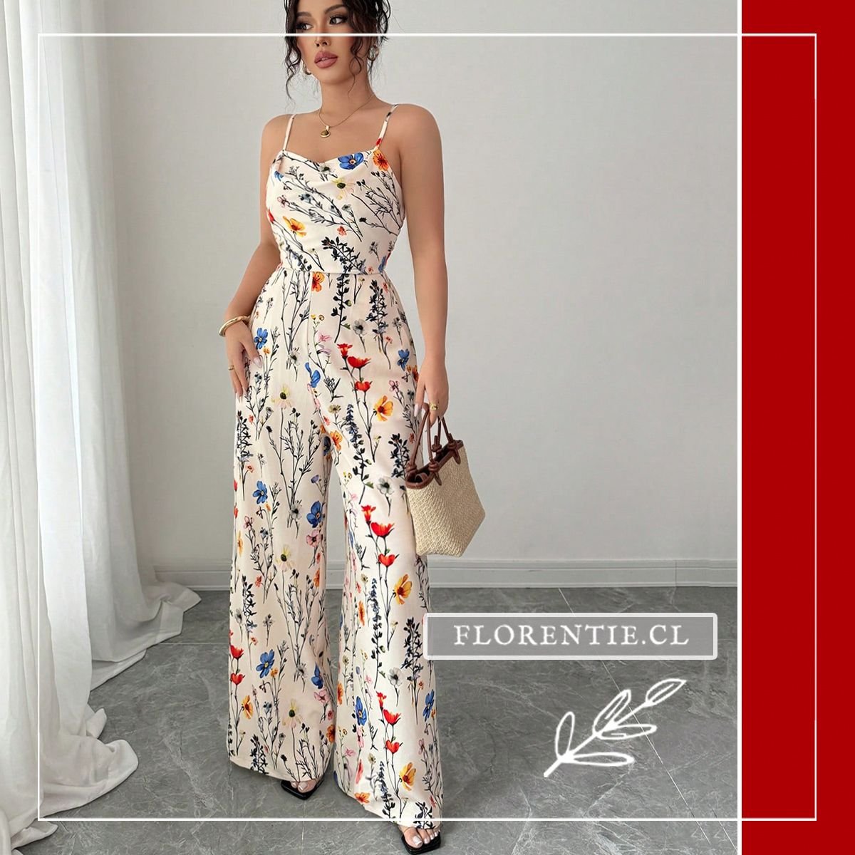 Enterito flores mujer