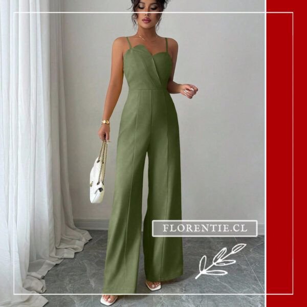 Enterito verde militar elegante