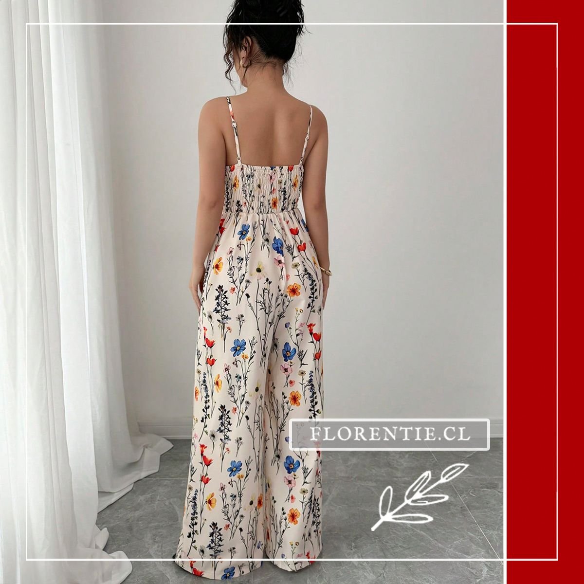 Espalda enterito con flores