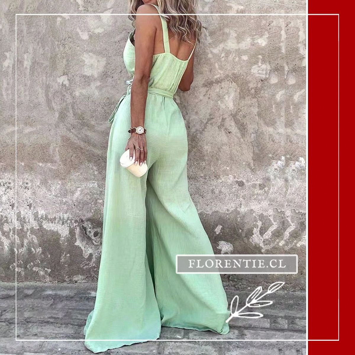 Espalda enterito verde claro