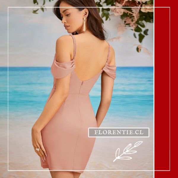 Espalda vestido corto ajustado