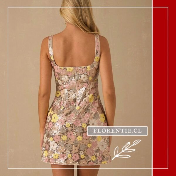 Espalda vestido corto de fiesta