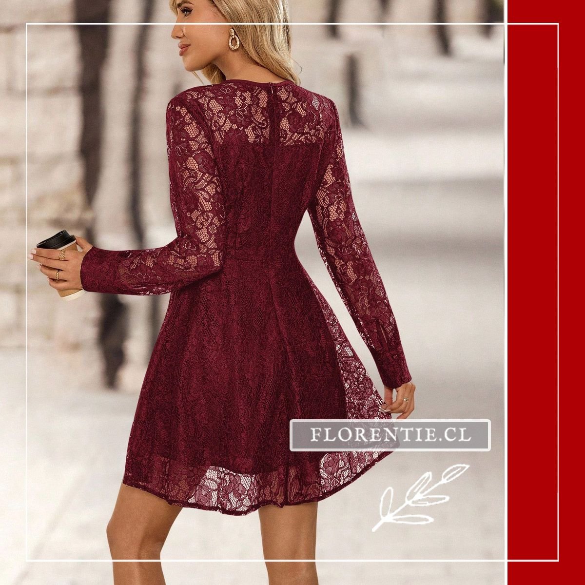 Espalda vestido fiesta encaje