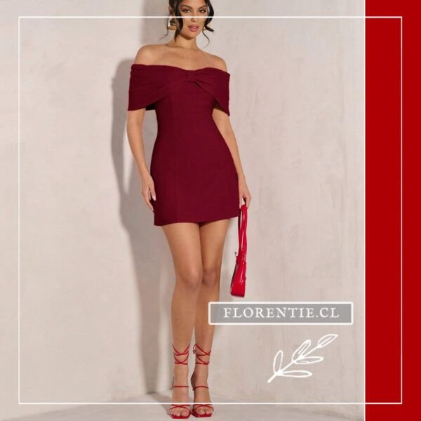 Vestido corto escote palabra de honor