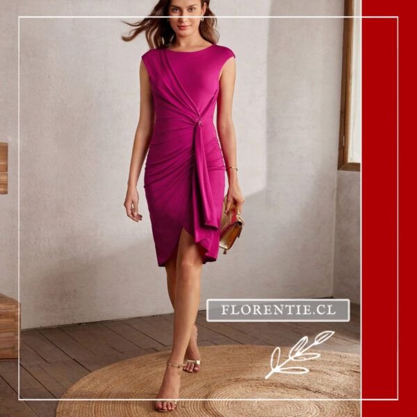 Vestido corto fucsia fiesta