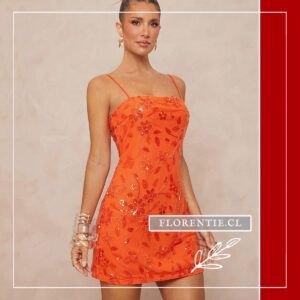 Vestido corto naranja Bea