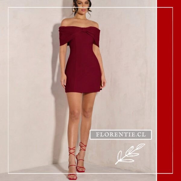 Vestido corto palabra de honor