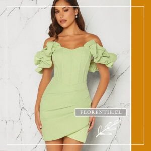 Vestido corto verde menta Berenice