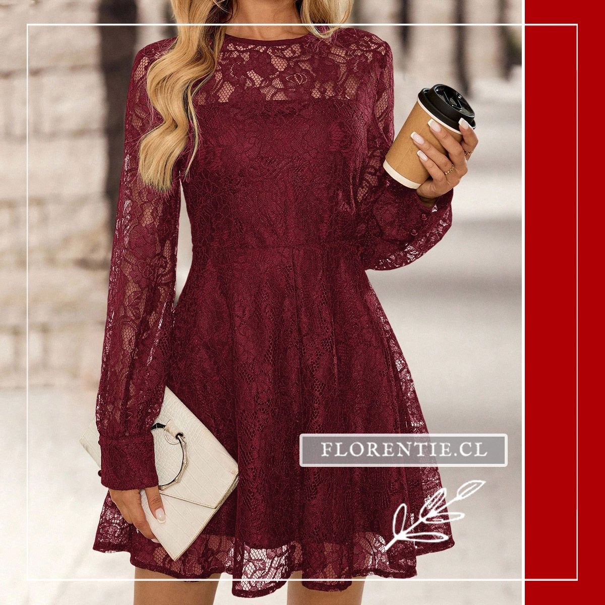 Vestido fiesta encaje Manuela