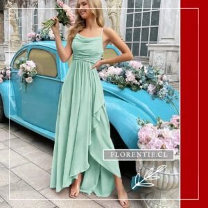 Vestido verde agua Marcia