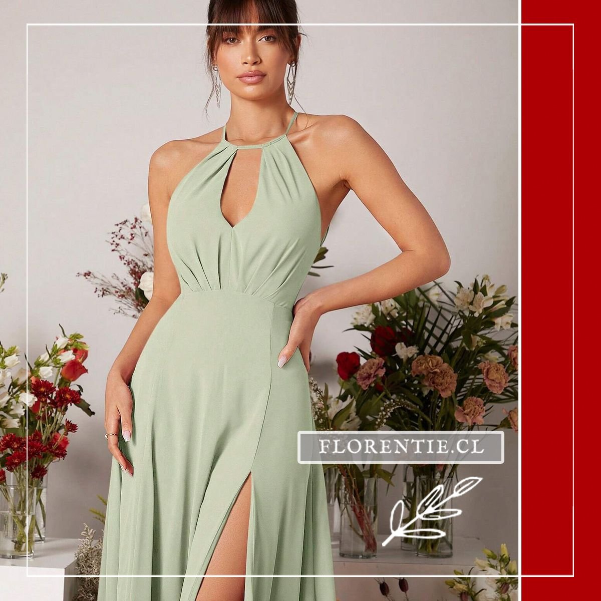 Detalle vestido fiesta de dia