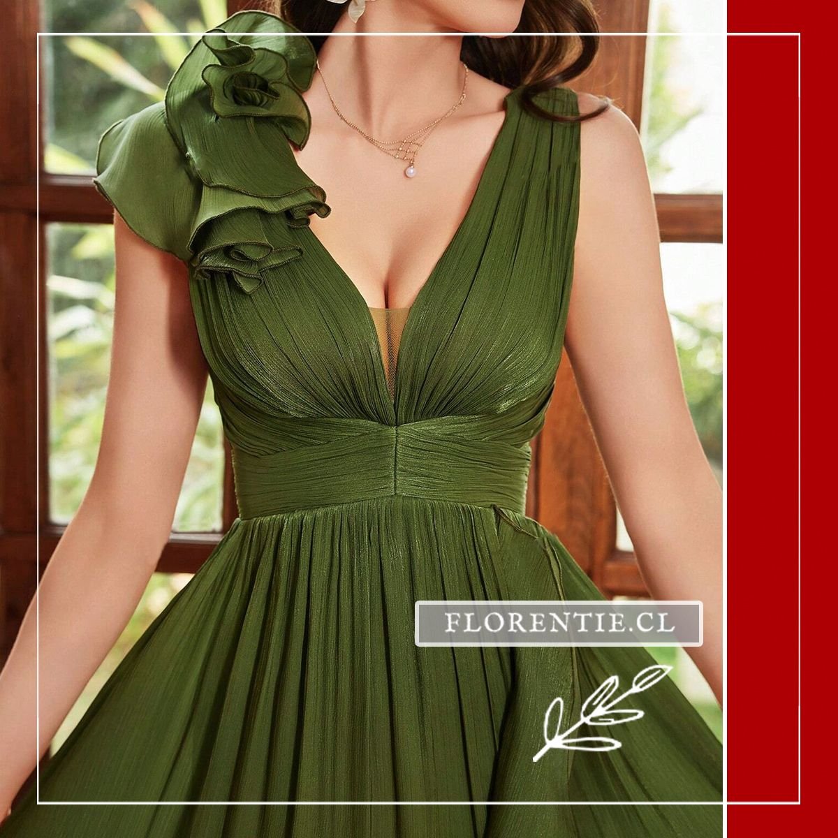 Detalle vestido fiesta gasa