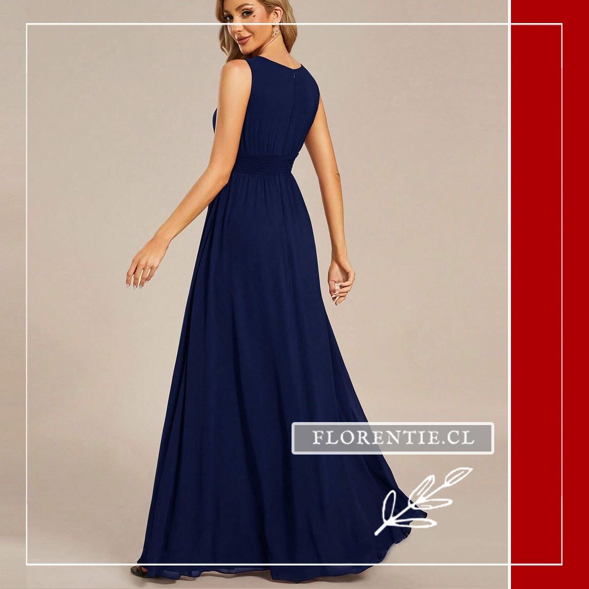 Espalda vestido fiesta evase