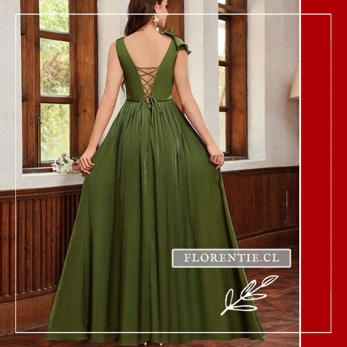 Espalda vestido fiesta gasa