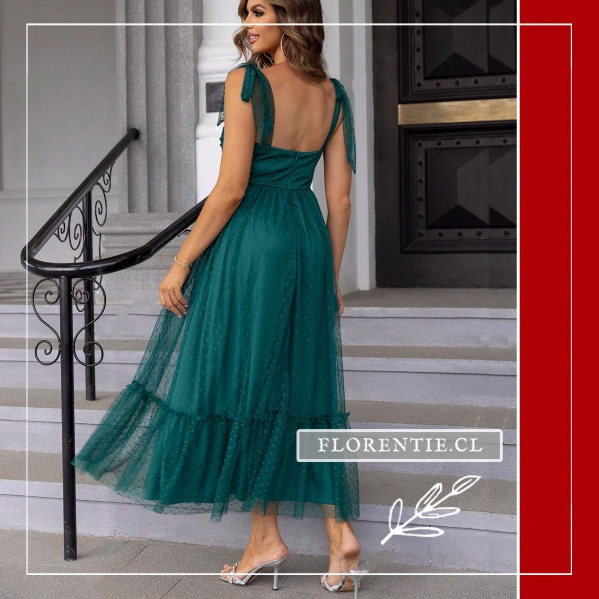 Espalda vestido fiesta tul