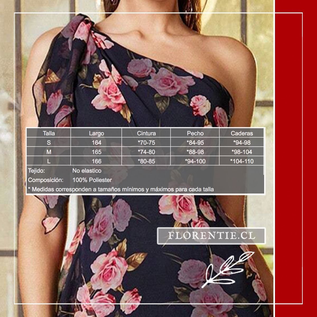 Medidas vestido fiesta estampado largo