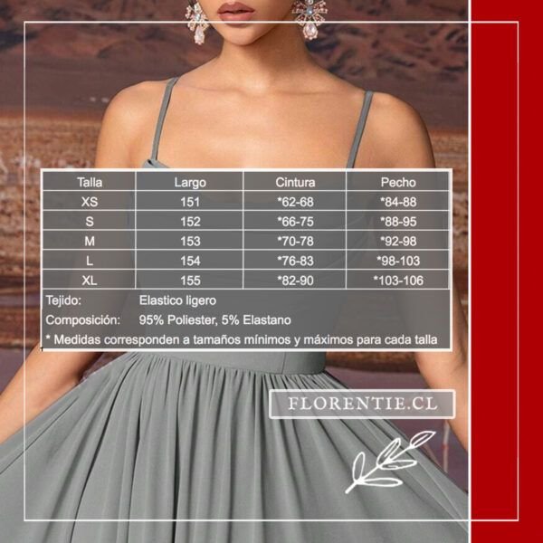 Vestido fiesta gris Celia - Imagen 10
