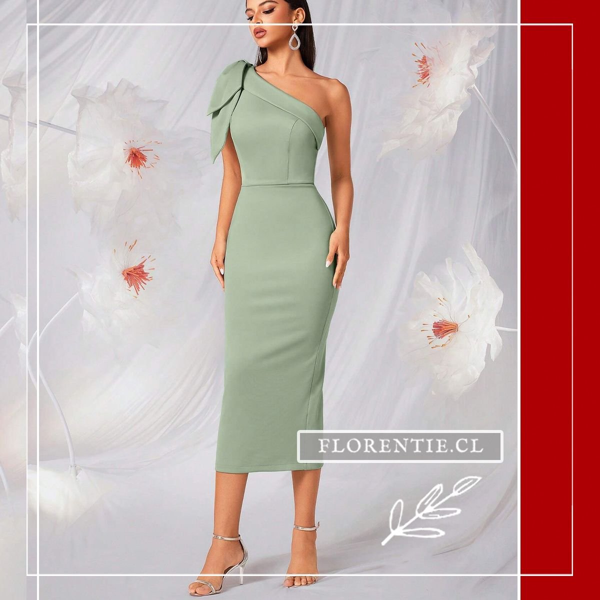 Vestido de fiesta asimetrico largo