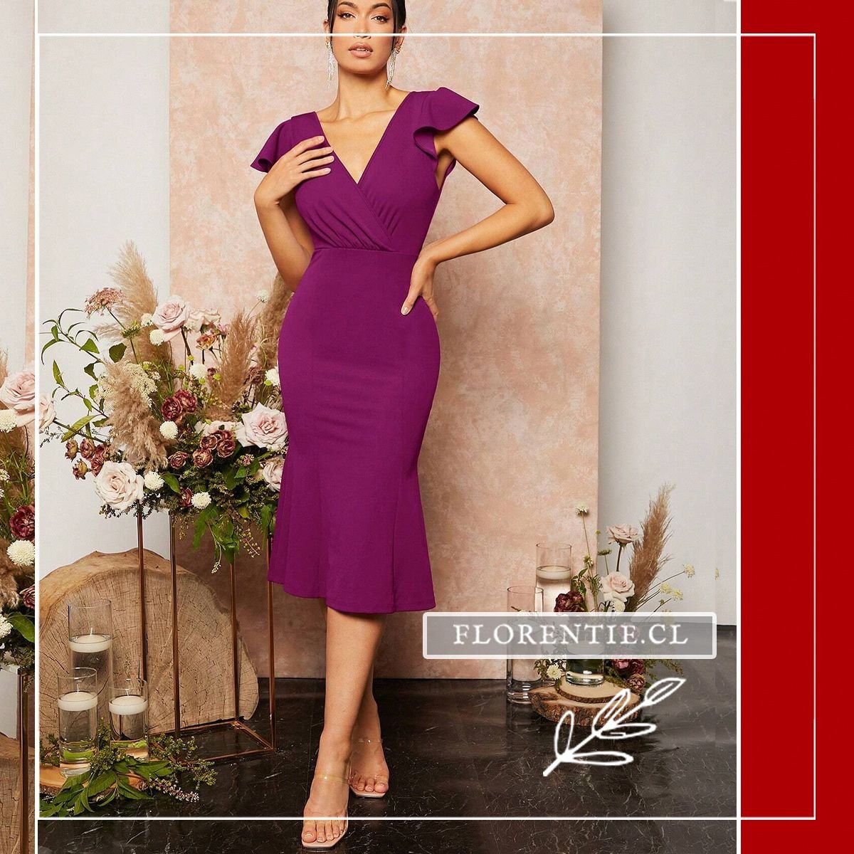 Vestido de fiesta color morado