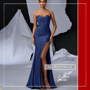 Vestido de fiesta sin tirantes Nidia