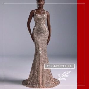Vestido dorado ajustado Vera
